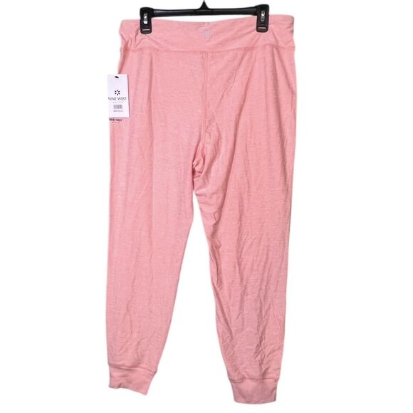 Nine West Active Pants Womens 1X Pink Jogger Sweatpants Drawstring Pockets - Picture 3 of 12